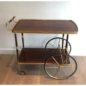 Mahogany And Brass Drinks Trolley. French Work In The Style Of Maison Jansen. Circa 1940