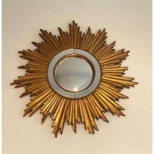 Gilt Resin Sunburst Mirror. French. Circa 1970