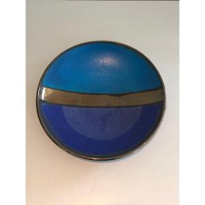 Large Glazed Ceramic Dish. French Work. Circa 1970