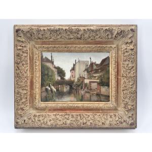 Charles Edouard Frere (1837-1894), Cavalière Near The Old Town Bridge.