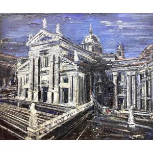 Georges Georoy (1906-1983). Cathedral Of Urbino 1966