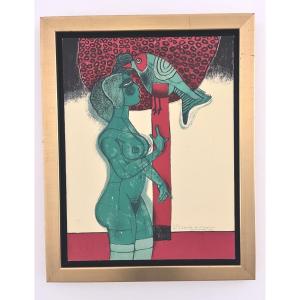Corneille (1922-2010) Listening To The Bird 1982