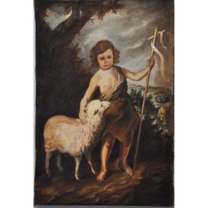 The Little Shepherd Oil On Canvas Late 19th Century French School