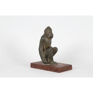 Bronze Monkey Statuette