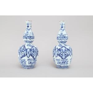Pair Of Delft Vases