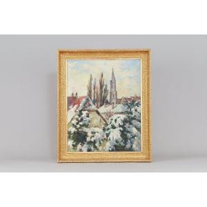 Snowy View Of Strasbourg By Robert Kuven