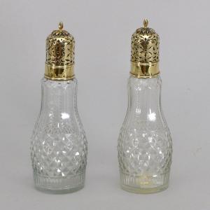 Pair Of Saint-petersburg Crystal Sugar Casters