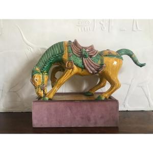 Tang Style Glazed Terracotta Horse
