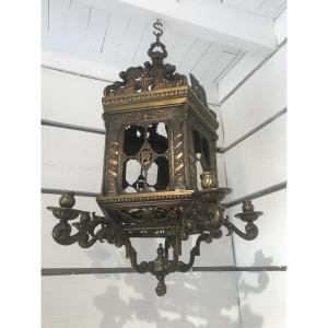 Renaissance Style Gilt Copper Lantern