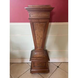 Walnut Stand Column, Napoleon III Period, 19th Century