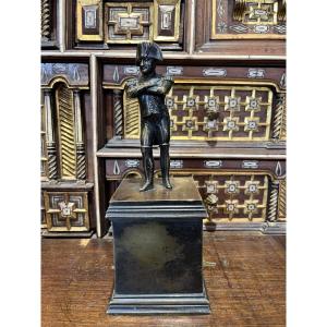 Full-length Bust Of Emperor Napoleon I, Bronze, 19th Century.
