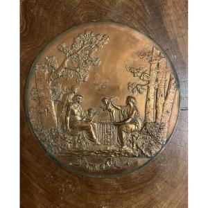 Bronze Medallion, Neoclassical Style - 19th Century