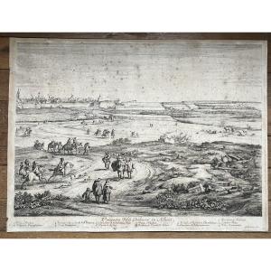 View Of Béthune - 18th Century Engraving - Adriaen Frans Boudewyns