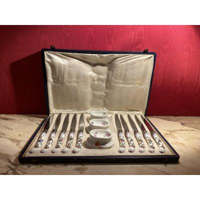 Knife Box, Berlin Porcelain. A.popoff House Around 1880