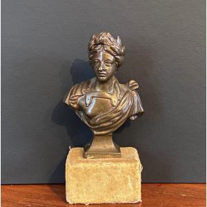 Bronze Bust, Laureate Woman, 17th Century