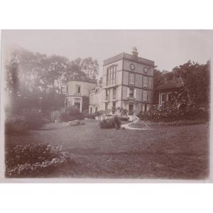 Photograph By émile Zola - Original Print - 1895 - Large Format Of Médan In Bloom 15 X 21