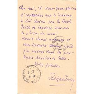  Stefan Zweig, Autographed Letter-card Signed During His Exile In London - 1934