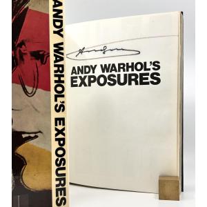 Andy Warhol - Large Signature In Black Felt-tip Pen, Exposures, Original English Edition, London 1979