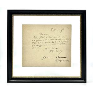 Paul Verlaine - Last Known Autograph Letter Signed By The Poet - January 2, 1896 - Jules Rais