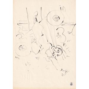 Jean Cocteau - Original Drawing - Enfants Terribles 1935