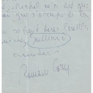 Romain Gary - Autograph Letter Signed - Gallimard - Les Racines Du Ciel - Juillard - 1955