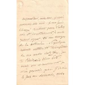 Alfred De Vigny - Letter To The Dandy Le Comte d'Orsay - London - 1839