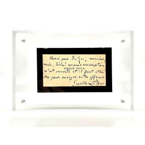émile Zola - Autograph Calling Card Signed