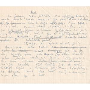 Jean-paul Sartre - The Devil And The Good Lord - Autograph Manuscript Fragment