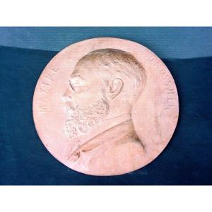 1906 - Medallion Of Maxime Drossner By H. Fugère In Earth