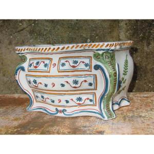 Bouquetière Forming Commode In Nevers From The 19th Century