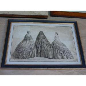 Portrait Eugénie De Montijo ? Du 19ème Dessin à La Plume