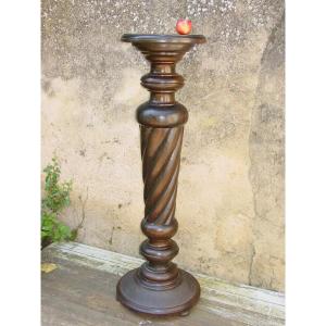 Large Column (h. 120 Cm.) Dark Oak Second Empire