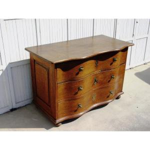 Commode 18th Crossbow Waxed Oak East Of France