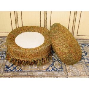 Pouf, Footstool Art Deco Paisley Print