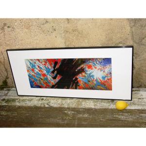 Alfred Manessier Triptych "freedom, Freedom" Well Framed Program 1989