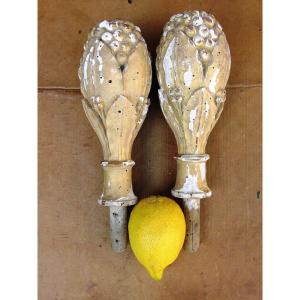 2 Pinnacles In Golden Wood Around 1800 Pine Cone, Laurels