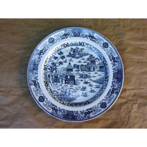 Plate Or Dish (27 Cm.) Ashworth Brothers Blue And White Porcelain