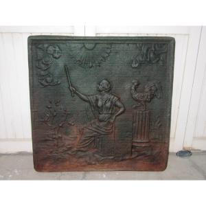 Fireplace Plate (63 X 63 Cm.) Allegorical & Mythological Decor Of The Dawn