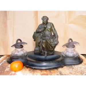 Large Desk Inkwell Decor By Dante Alighieri  