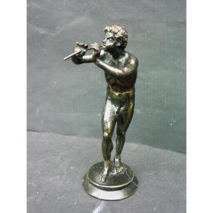 After The Antique "young Fauna With The Flute" Italy From The 19th