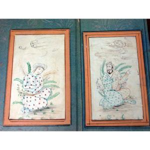 2 Persian Miniatures Around 1900