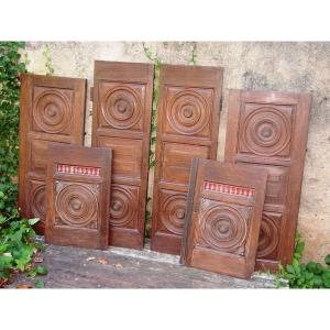 6 Chestnut Doors Breton Style Circa 1920 Brittany