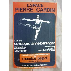 Poster 1973 Dance Space Pierre Cardin Company Anne Béranger Béjard Weyergans Photo J. Hutin