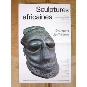 Poster 1973: "african Sculptures" Orangerie Des Tuileries