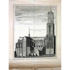 Engraving Basilica Ultrecht 1660 Saint-martin