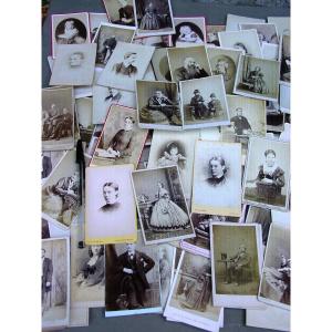 (format 10.3 X 6.3 Cm.) 90 Portraits Of English Bourgeois Around 1885