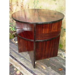 Round Art Deco Period Pedestal Table In Rosewood Coffee Table