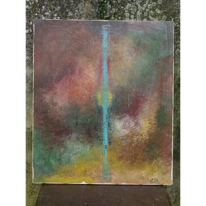 Abstract Painting Circa 1975-80 Monogram