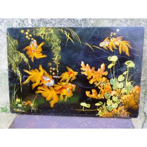 Lacquer Panel Vietnam, Indochina Signed Thanh Lê?