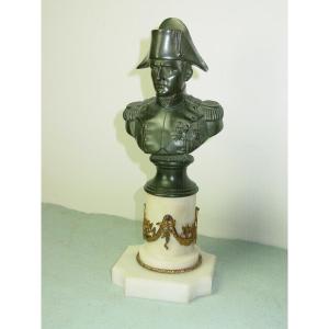 Bust Of Napoleon, 19th Century, In Patinated Bronze